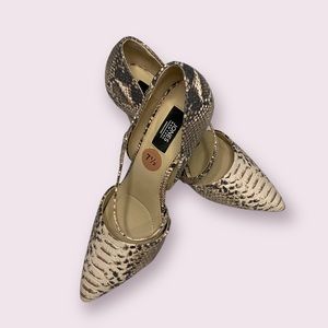 Snake print high heels